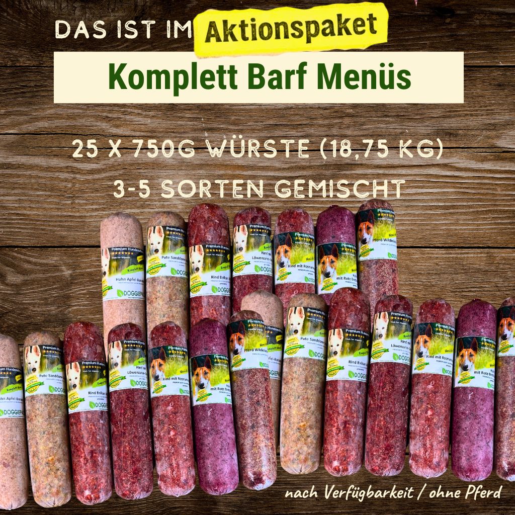AKTION 25 x 750g Komplett Barf Menüs