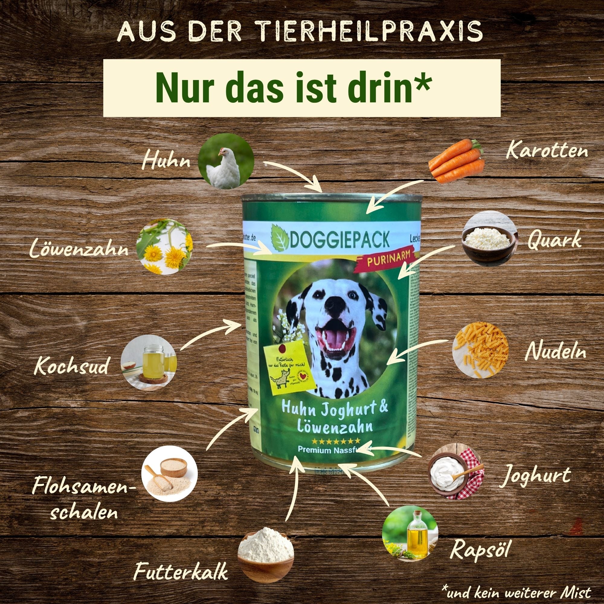 Huhn Joghurt-Löwenzahn purinarm
