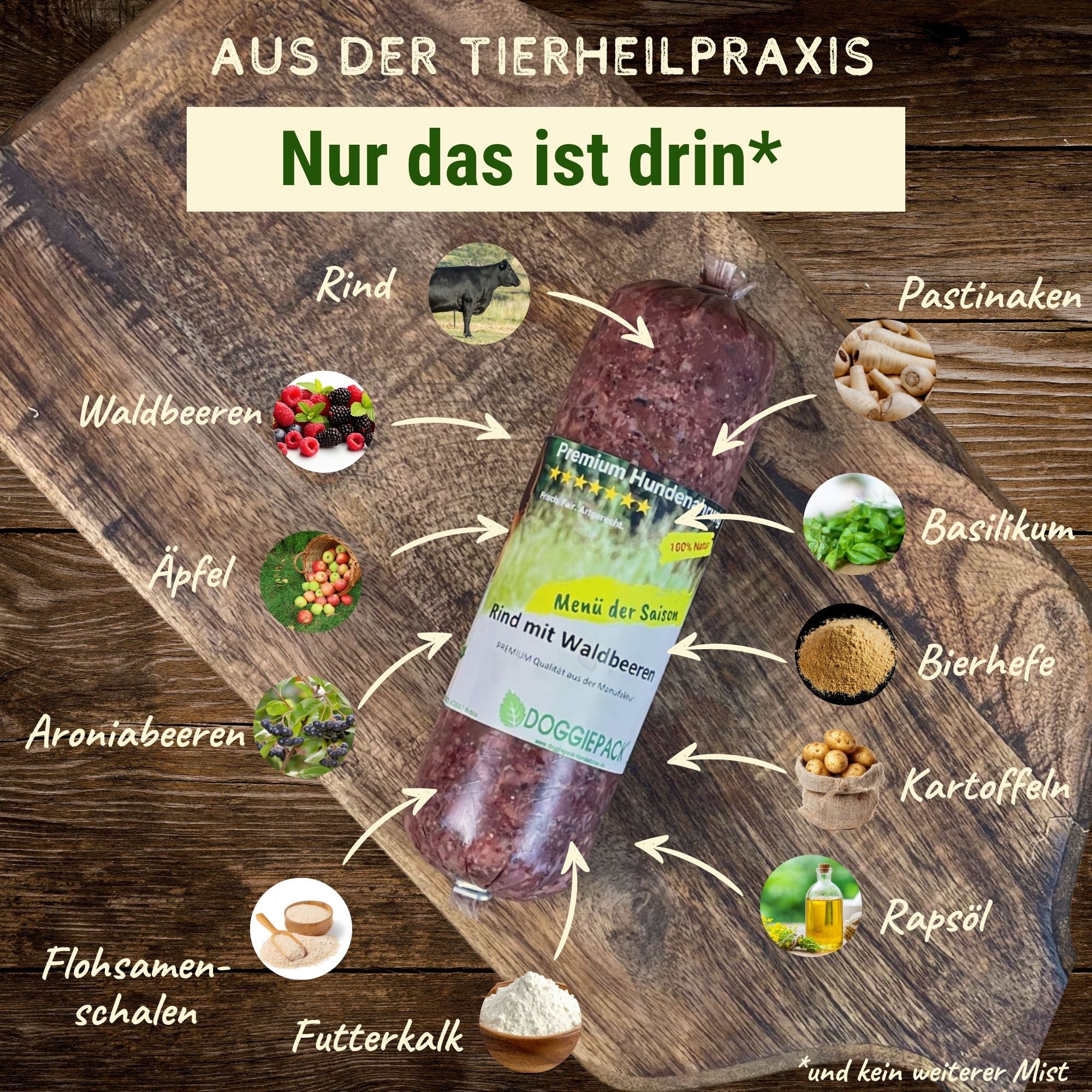 Rind mit Waldbeeren