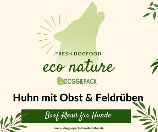 Huhn mit Obst & Feldrüben – eco nature BARF Menü