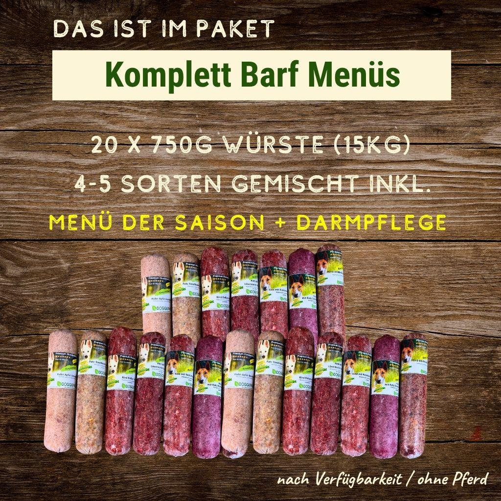 Sparpaket 750g Komplett Barf Menüs