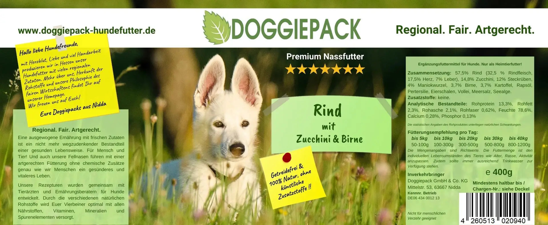 Etketti Dose Rind Zucchini und Birne