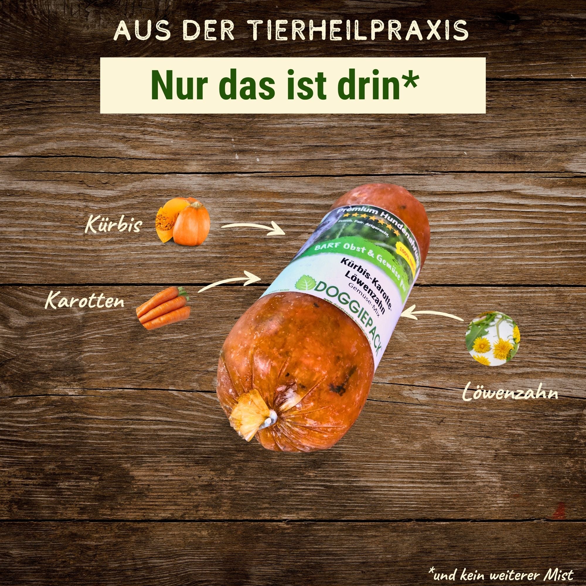 Kürbis Karotte Löwenzahn - Barf Basis