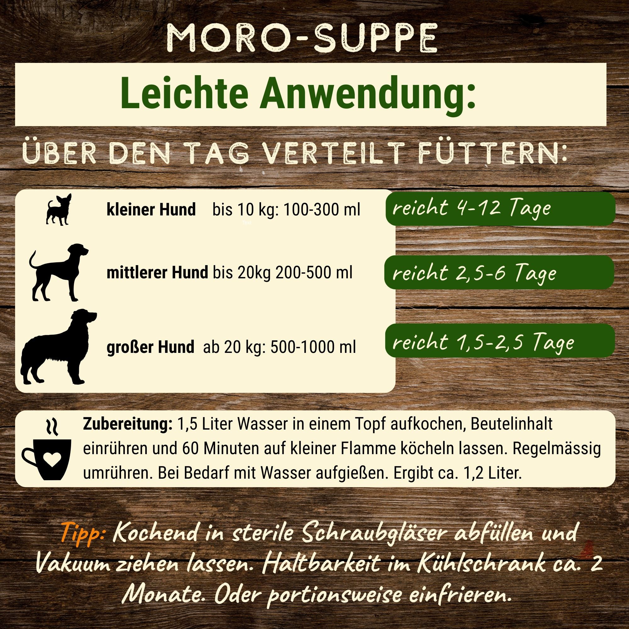 Moro'sche Karottensuppe plus Elektrolyte