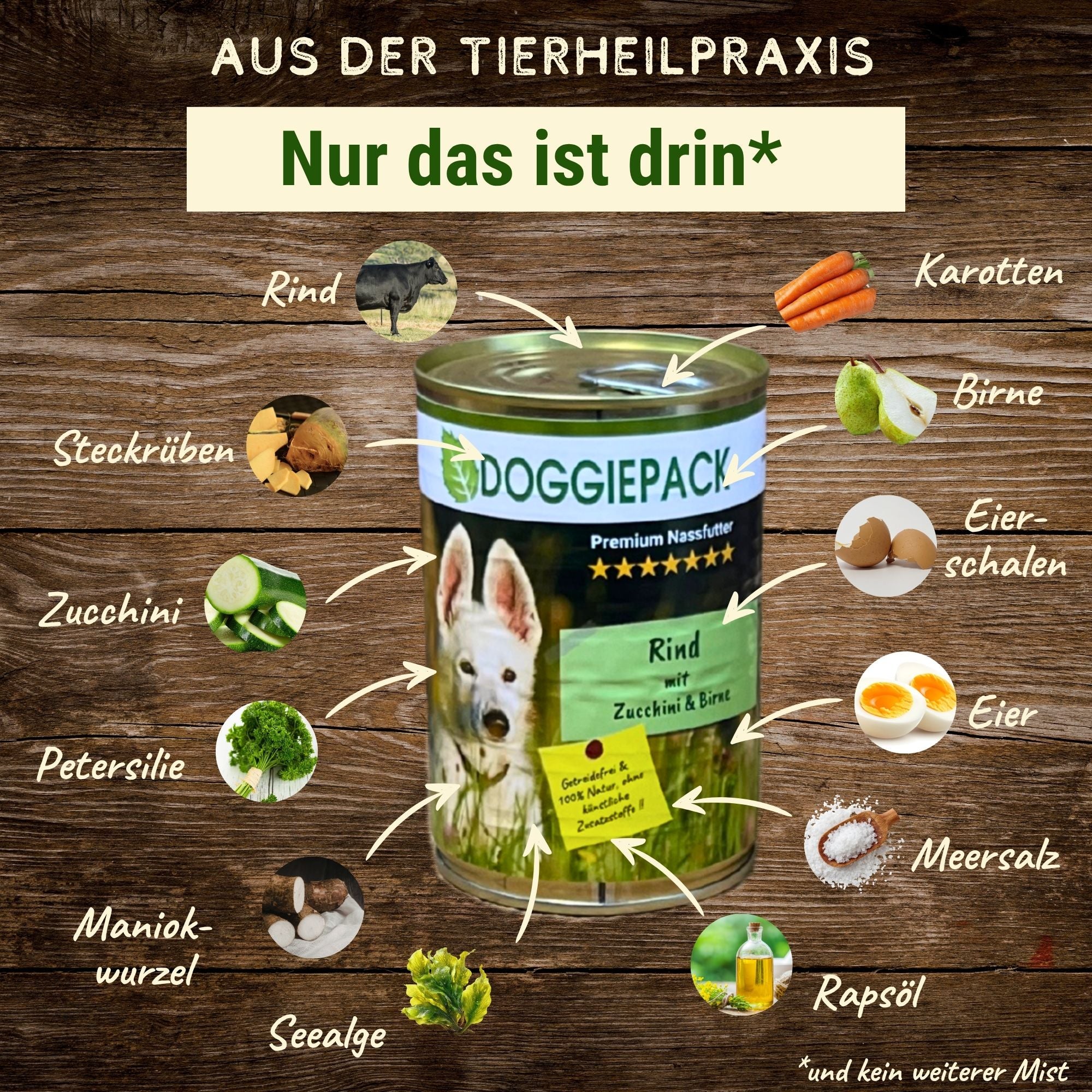 Rind Zucchini und Birne