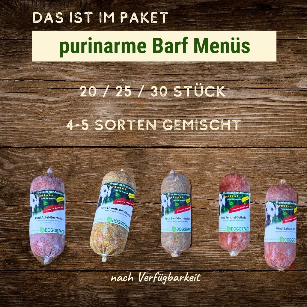 Sparpaket purinarm Barf Menü