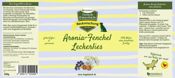 Leckerlies Backmischung Aronia-Fenchel – B-Ware